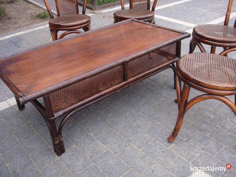 stolik kawowy na taras salonu ratanowy ratan podlaskie