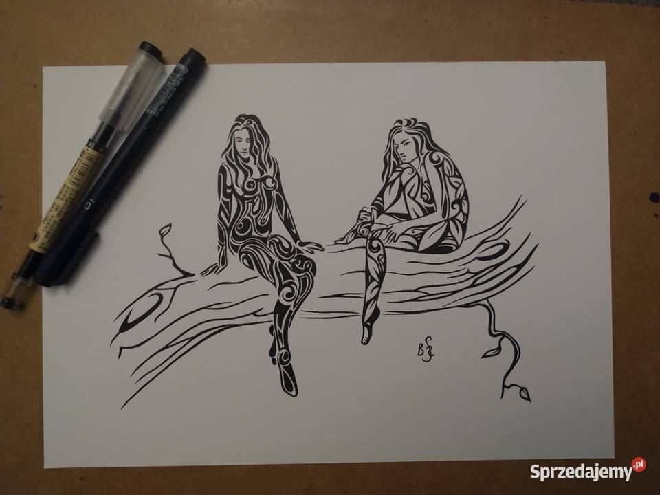 Rysunek na gałęzi cienk blok t A4 250 gm2 Malarstwo mazowieckie Warszawa