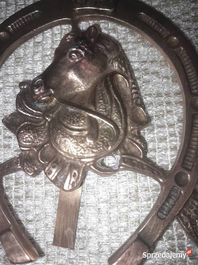 Mosiężna podkowa z koniem Wrocław sprzedam