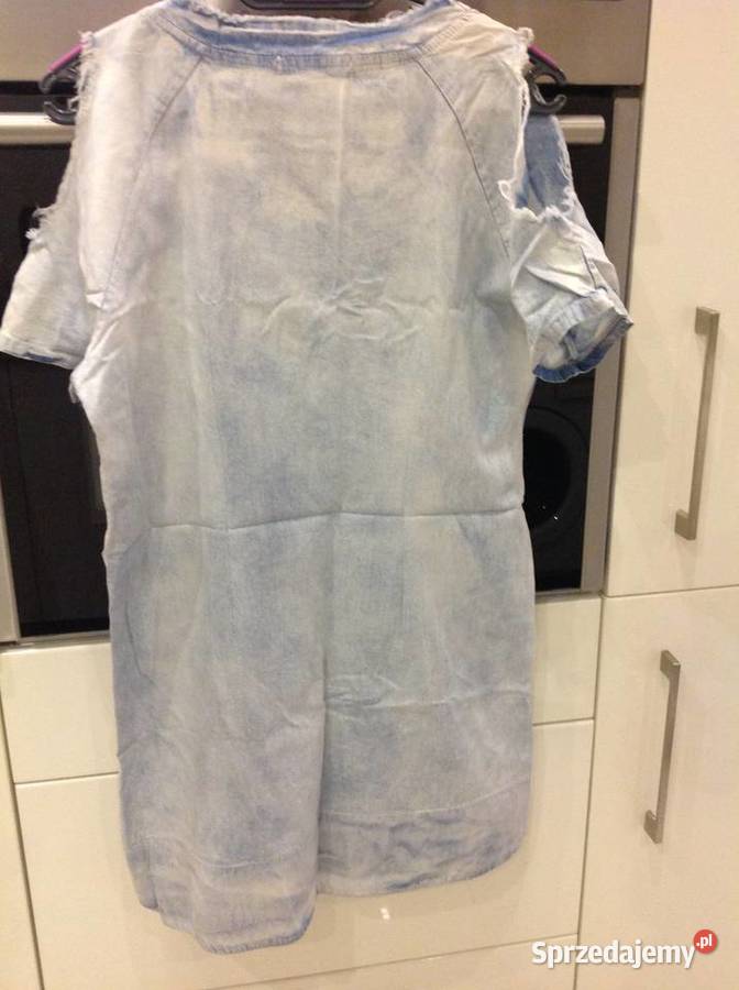 Mini Sukienka Jeans Damska r S odkryte ramiona Nowa Sól sprzedam