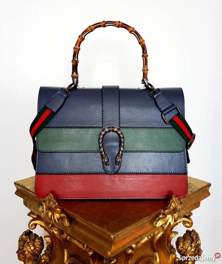 GUCCI DIONYSUS TOREBKA TECZKA KUFER TRICOLOR A4 żółty/złoty Bydgoszcz