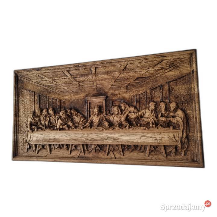 Ostatnia Wieczerza Drewniany Obraz z Efektem Malechowo