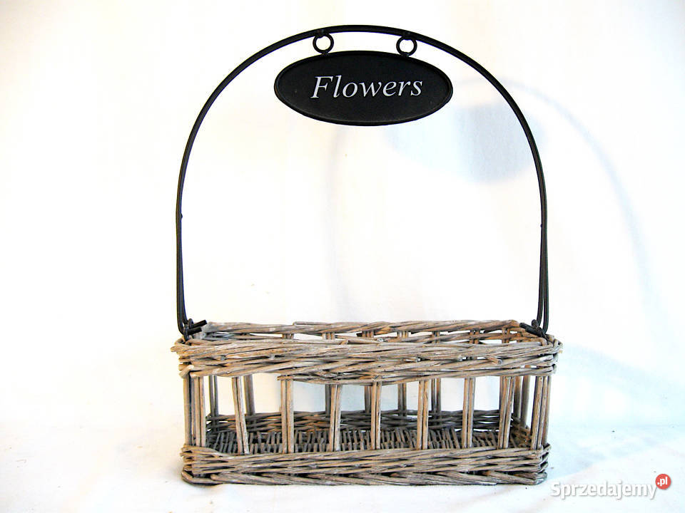 Koszyk wiklinowy dekoracyjny odcienie żółtego Dekoracje i ozdoby Dekoracje i ozdoby