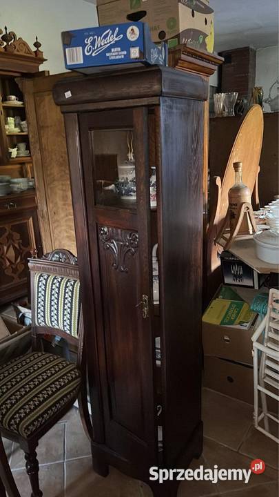 Słupek Szafka dębowa Porcelana i szkło Gdańsk