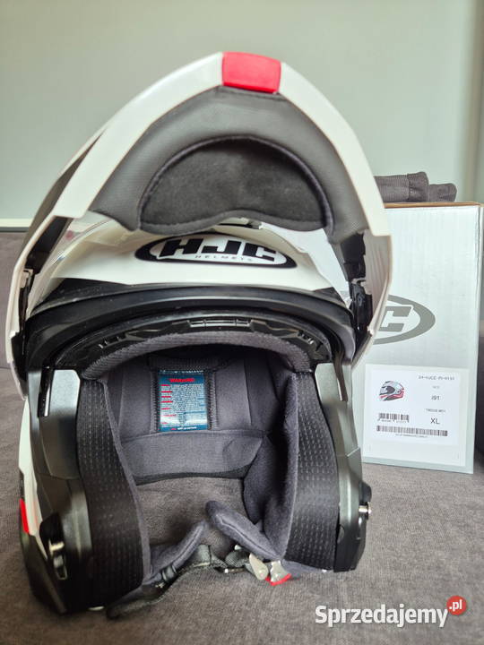 Kask szczękowy HJC i91 Tricus biały czerwony Tarnów sprzedam