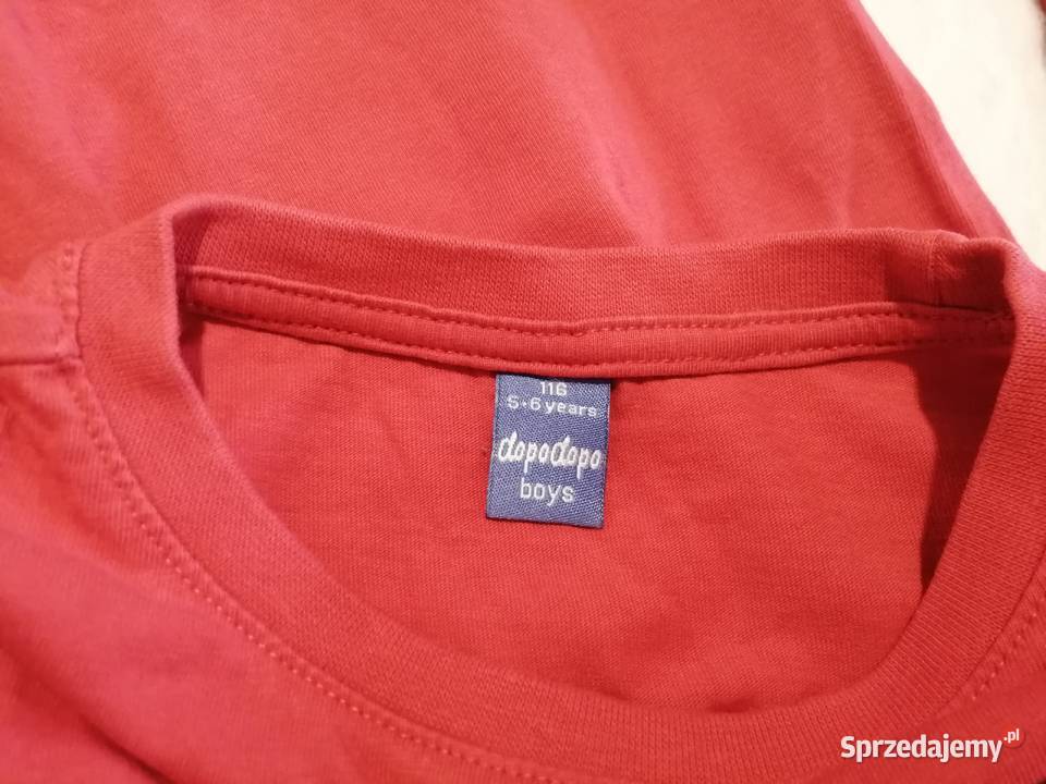 Koszulka długi rękaw chłopięca czerwona Monster chłopiec Bluzki, koszulki i kaftaniki Czeladź