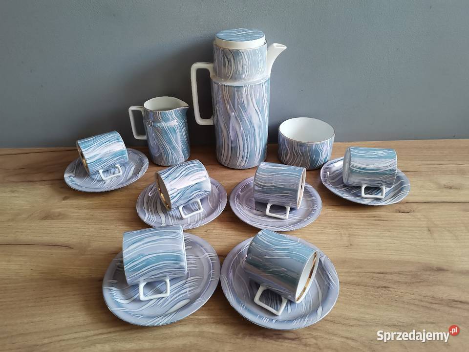 Stary serwis kawowy Syrena Piast porcelana