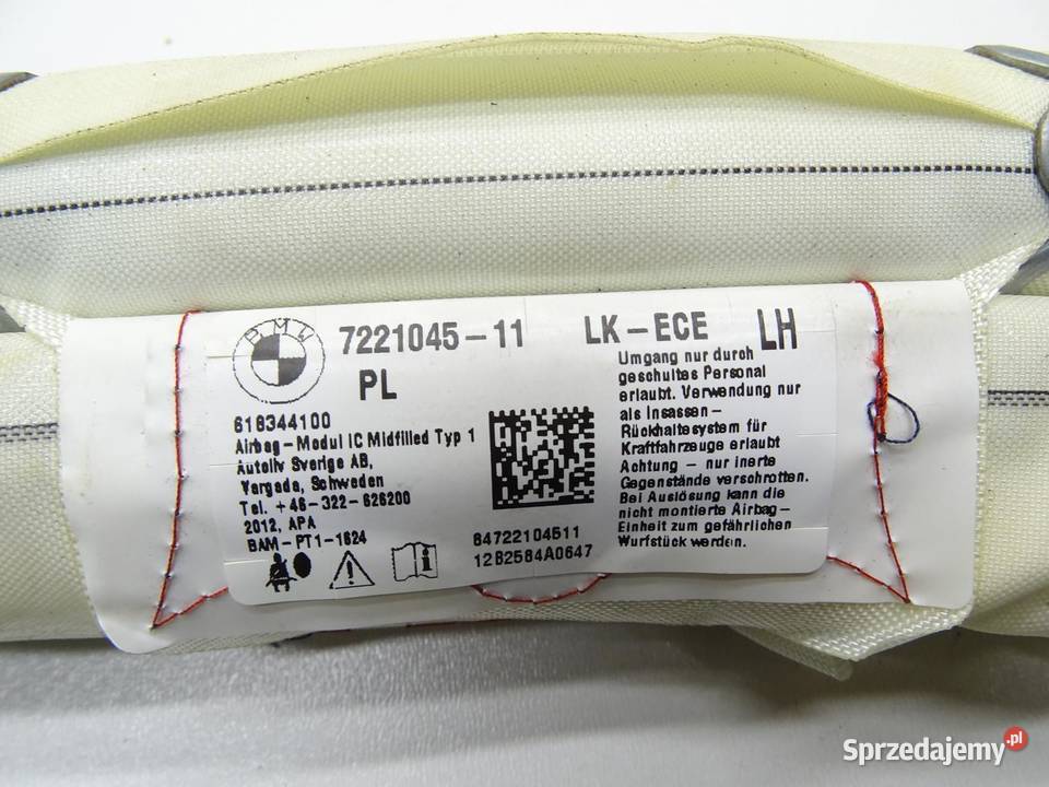 KURTYNA POWIETRZNA AIRBAG LEWA 7221045 BMW F30 osobowe