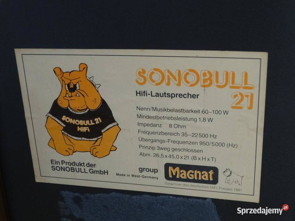 Kolumny Magnat Sonobull 21WYSYŁKA