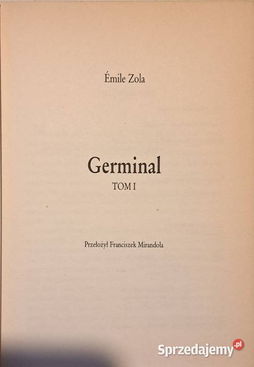 Germinal Tom 12 Emile Zola łódzkie Łódź