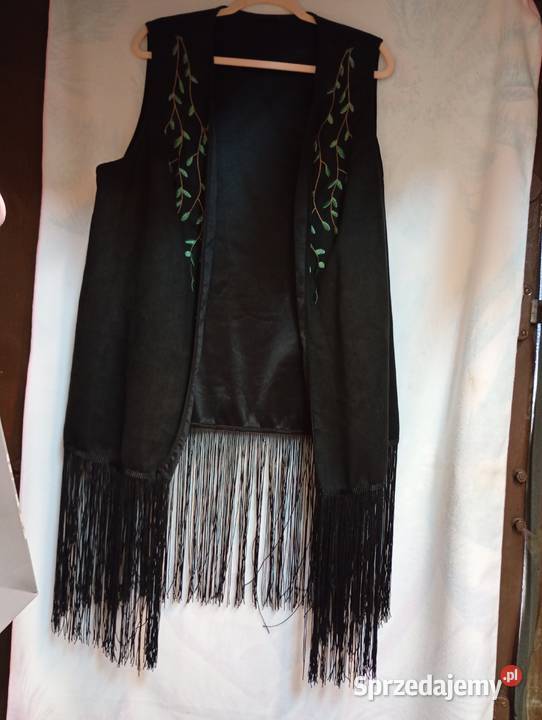 3XL4XL 4648 Ekskluzywna czarna kamizelka