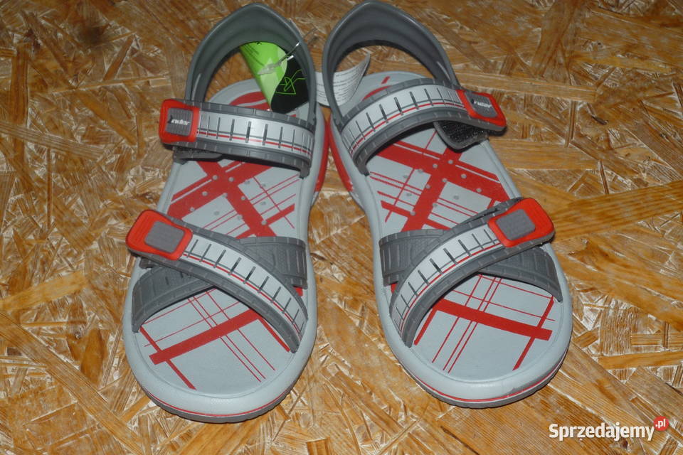 Oryginalne sandałki RIDER 36 szaryczerwony Zielonka