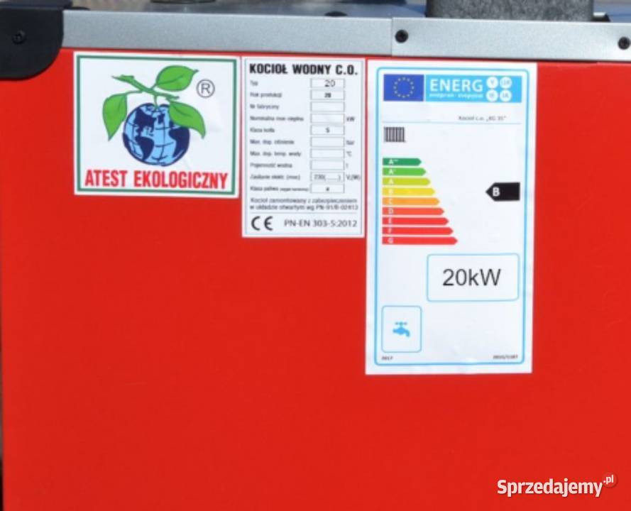 Kocioł na ekogroszek 20kw 5 Klasy