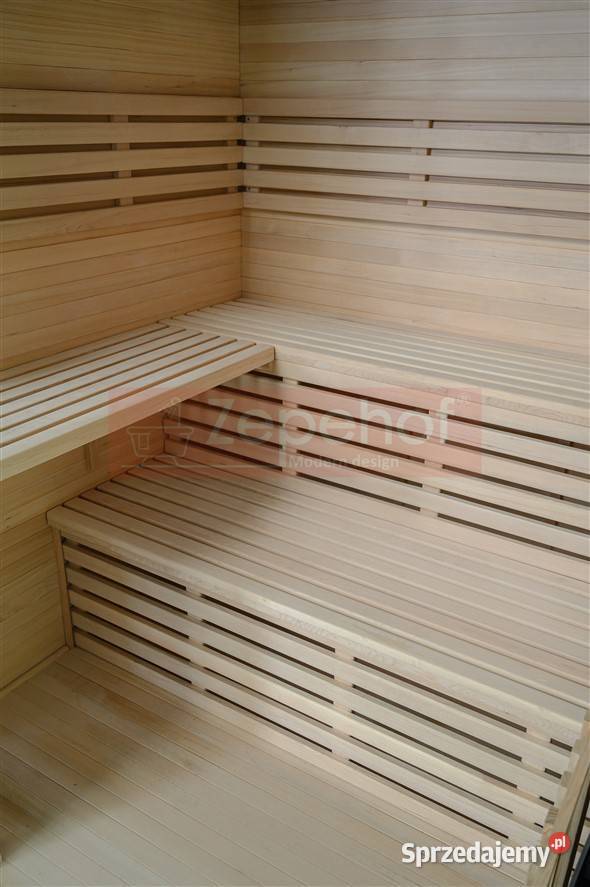 Sauna fińska sucha z piecem 1800x1500mm MOC 8 kW beżowy Grabówka