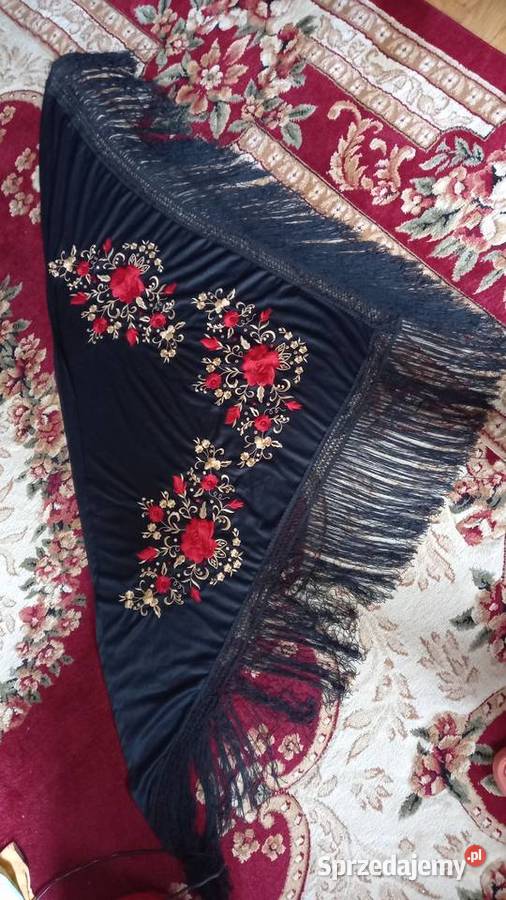 Czarn huśta z pięknym haftem czerwony Warszawa sprzedam