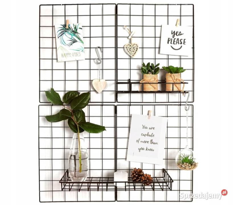 Zestaw dwóch czarnych metalowych kratek Budzyń