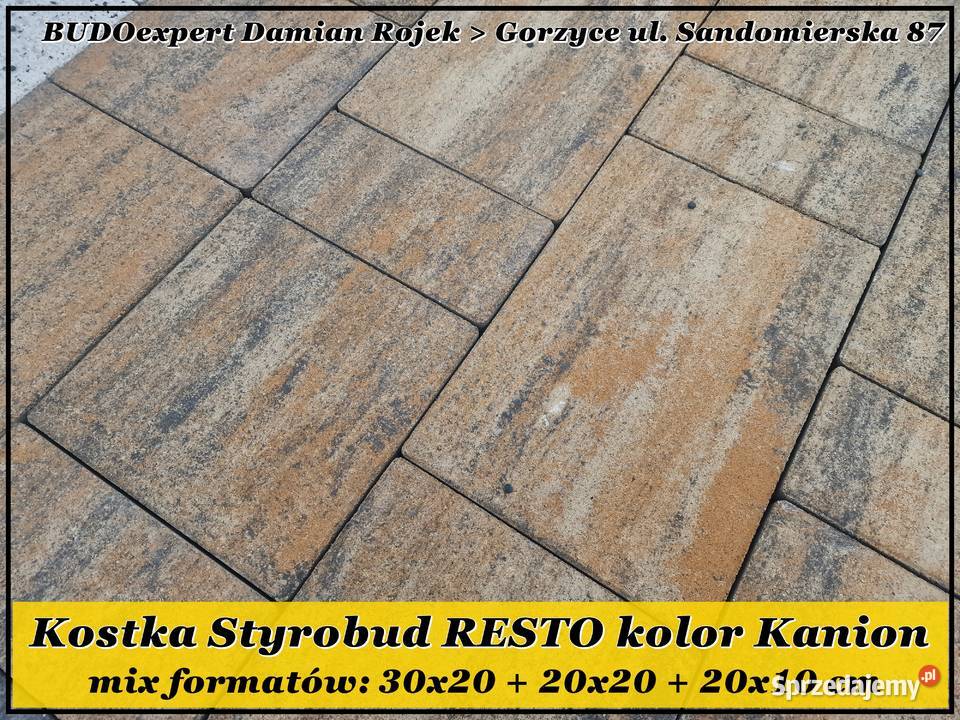 Kostka brukowa Styrobud RESTO nowy ciepły kolor Stalowa Wola