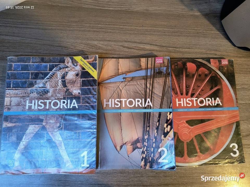 Zestaw podręczników do historii klasy 1 2 i 3 historia