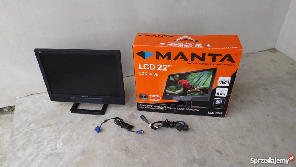 MONITOR MANTA LCD 2202 Z GŁOŚNIKAMI 22 Grodziczno sprzedam