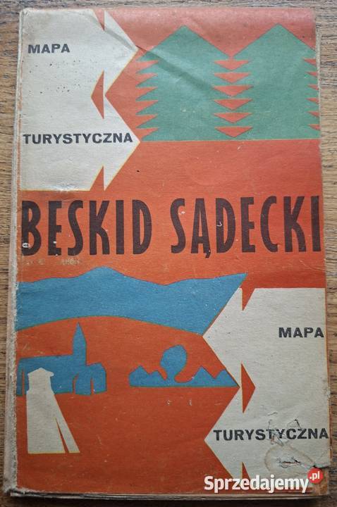 Beskid Sądecki mapa turystyczna miękka małopolskie Kraków