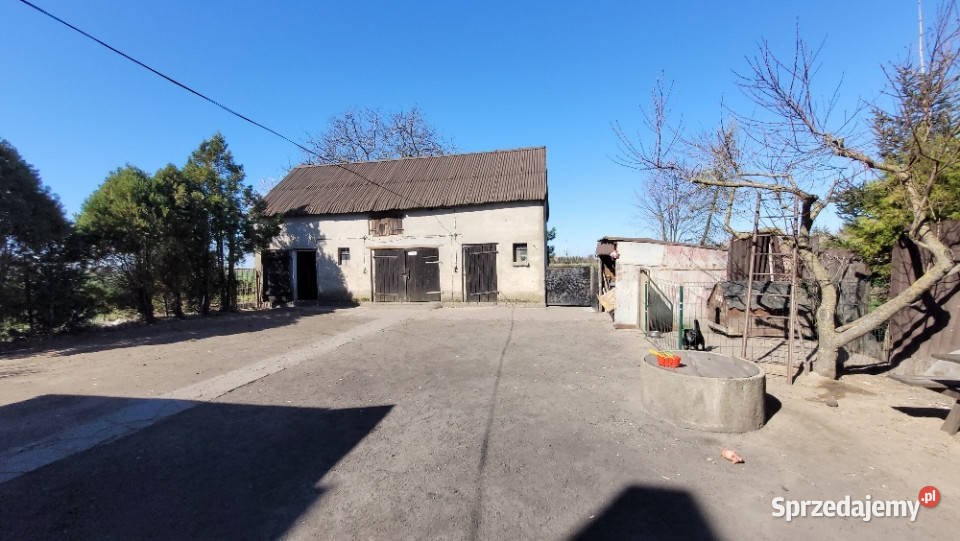 Działka zabudowana domem i budynkiem 1 piętro wielkopolskie