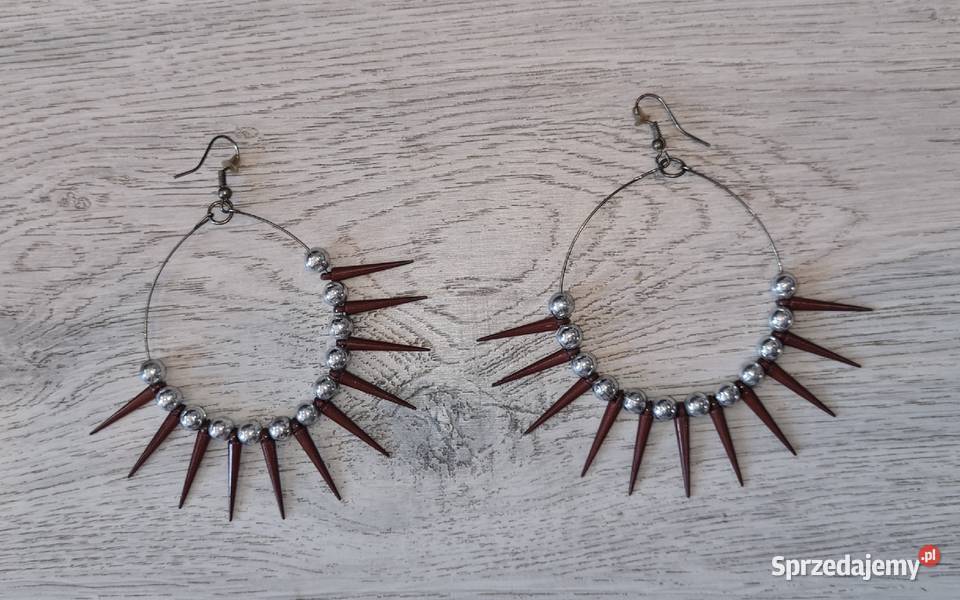Kolczyki damskie kolce posrebrzane łódzkie Łódź