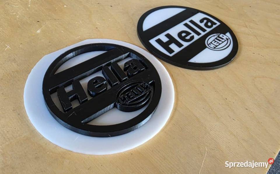 Emblematy logo Hella 2D 3D do BMW E60 E61 prelci Lampy przednie opolskie Kielcza