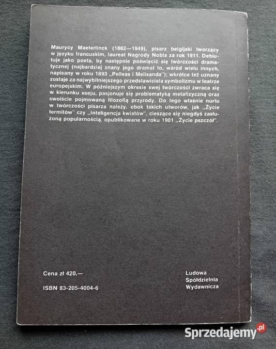 Maurycy Maeterlinck Życie pszczół LSW 1988 r Koźminek sprzedam