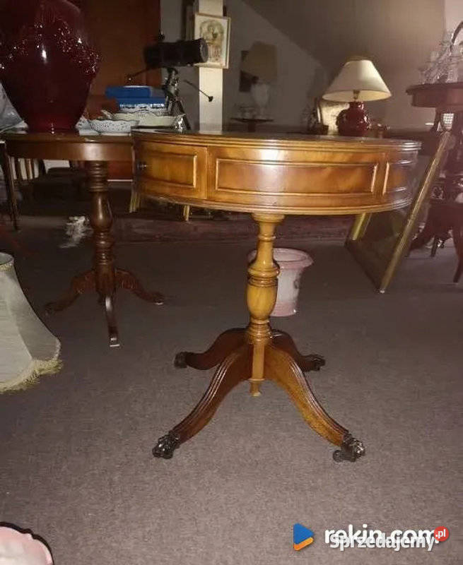 Wspaniały stolik Niciak Z skórką na blacie pomorskie Gdańsk