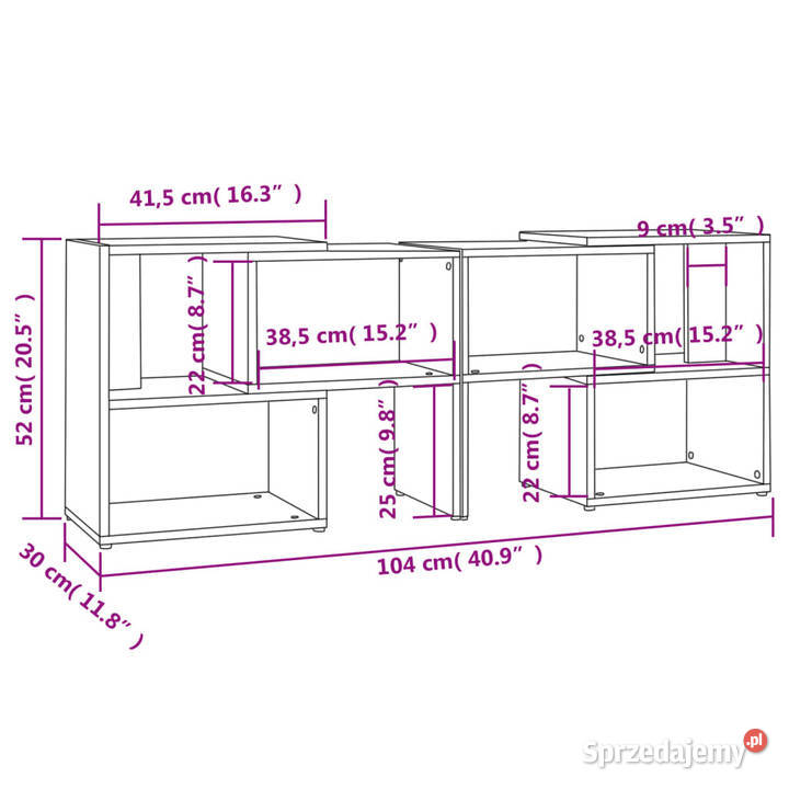 Szafka pod TV szara na wysoki połysk 104x30x52 Warszawa