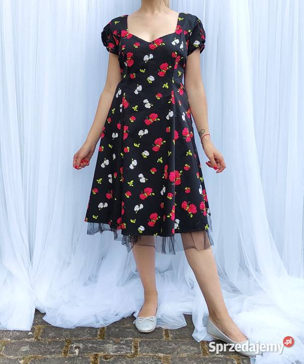 Sukienka Joe Browns midi 48 4XL plus size retro kolorowy Szczecin