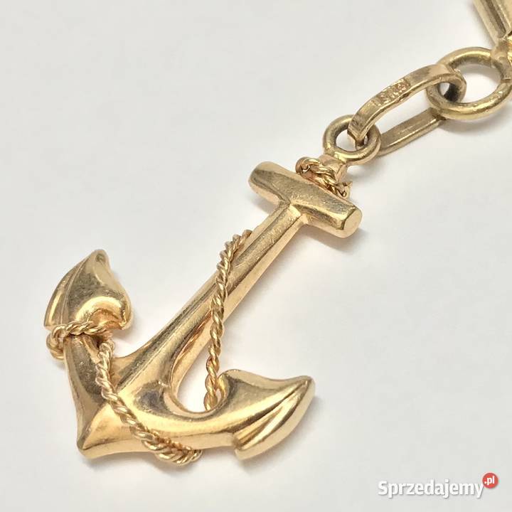 Złoty BRELOCZEK brelok 18K marynarski KAPITAŃSKI mazowieckie Warszawa