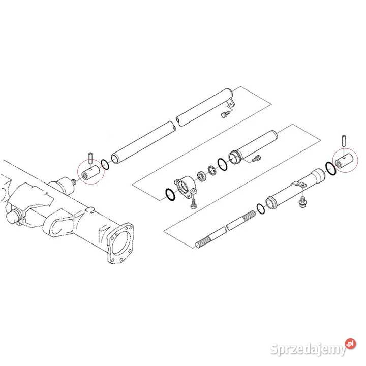 Wałek 16T24 mm łącznik wałków 65 mm Części i osprzęt rolniczy Tajęcina
