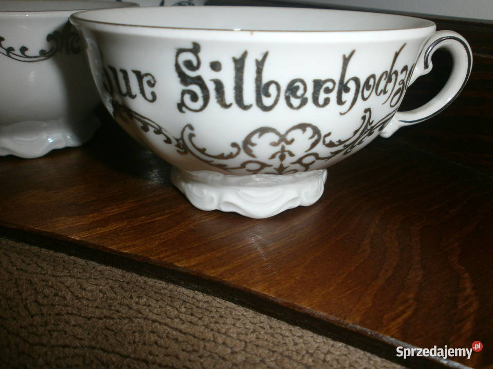 FILIŻANKI ŚLICZNE NIEMIECKIE POSREBRZANE BAVARIA