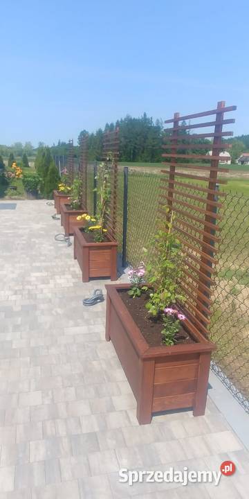 Donica Drewniana z Kratką W4D3K Lakierowana śląskie Lelów