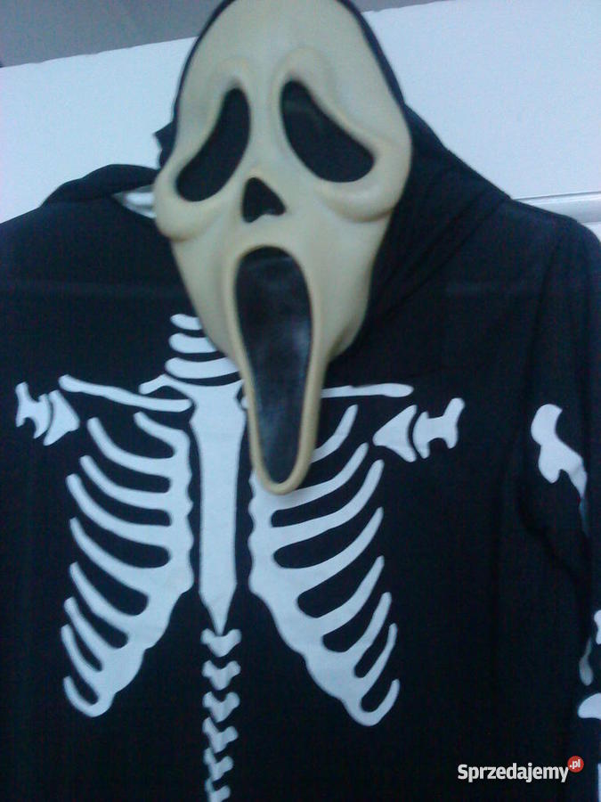 Na Halloween Kostium przebranie KOŚCIOTRUPMASKA