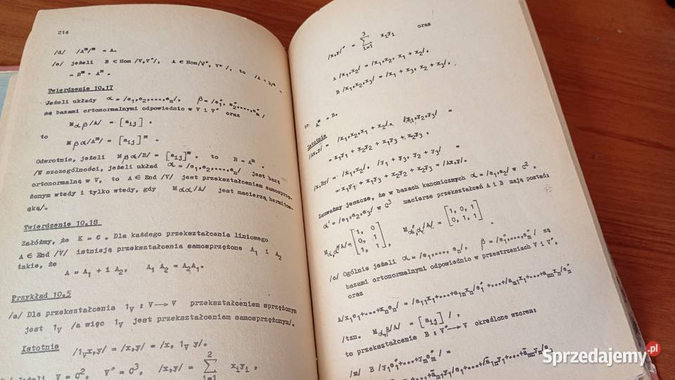 Przykłady i zadania z algebry liniowej H Gdańsk