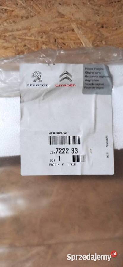 Szyba grodziowa suwana Boxer Jumper Ducato III