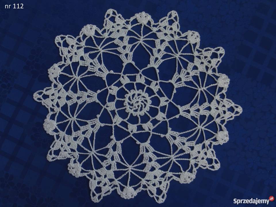 Serwetki różne robione szydełkiem na szydełku biały lubelskie Lublin