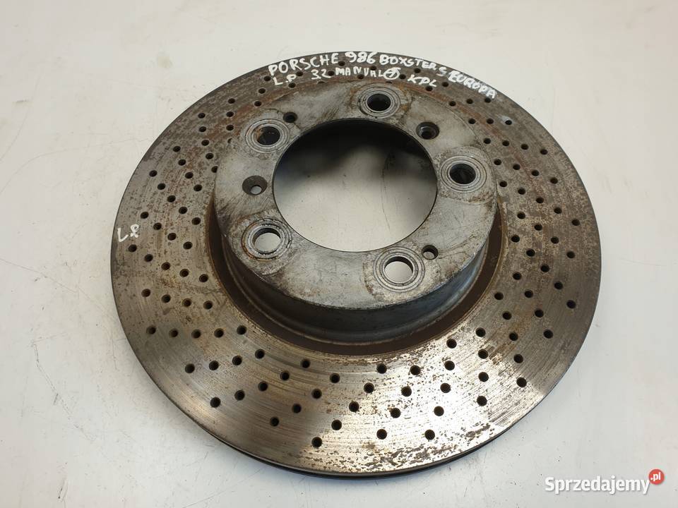 Porsche Boxster 986 32 TARCZA HAMULCOWA Przód Rudka