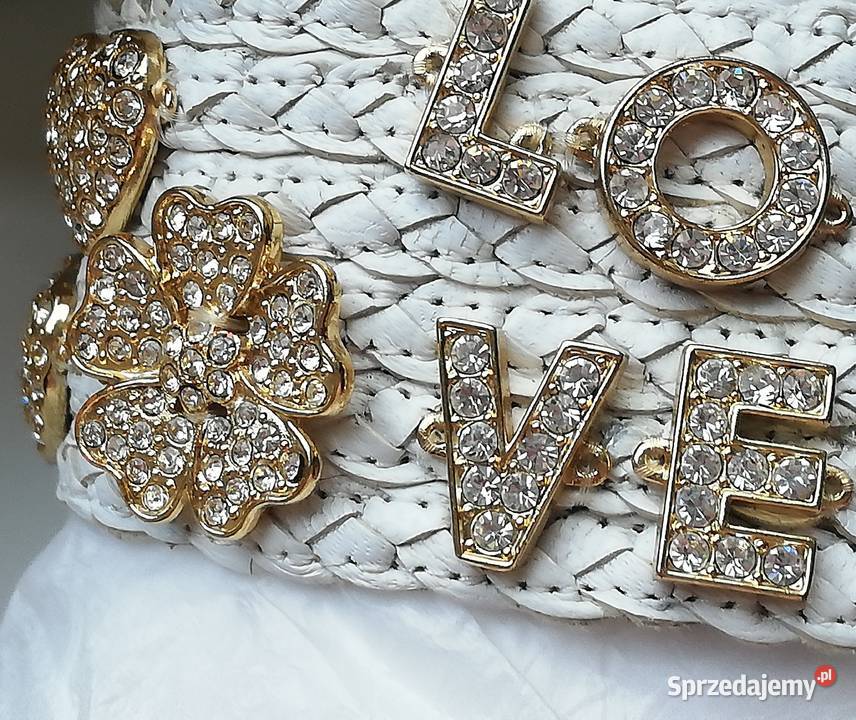 Beverly Feldman 39 skórzane klapki sandały LOVE biały sprzedam