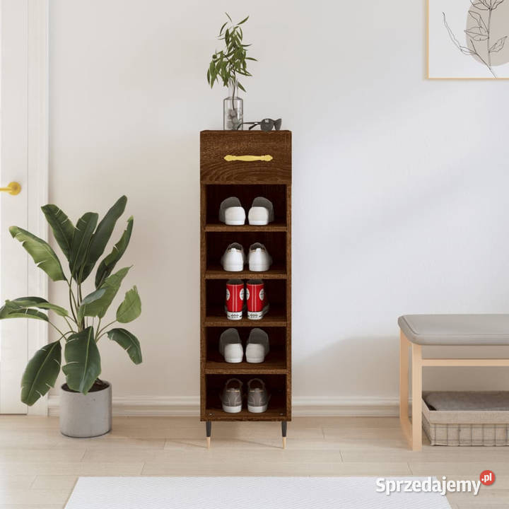 Szafka na buty brązowy dąb 30x35x105 WM829659 Warszawa