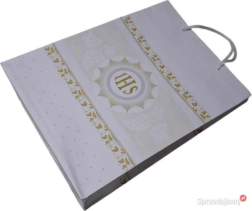 Torba papierowa Komunia Święta IHS 12x29x40 śląskie