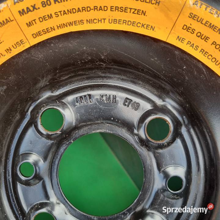 koło dojazdowe zapasowe 14 4x98 13580R14 fiat
