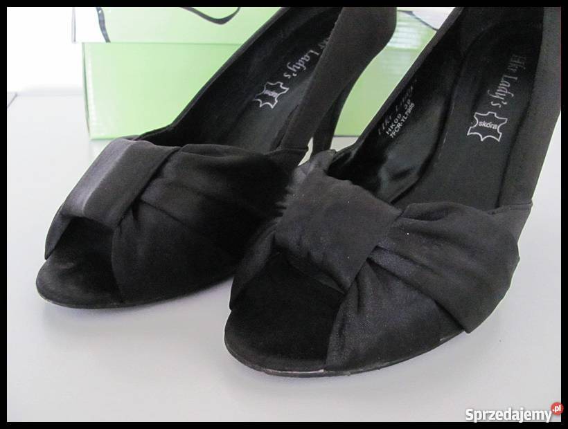 Czarne czółenka rozmiar 39 wkładka skórzana 25 mazowieckie Płock