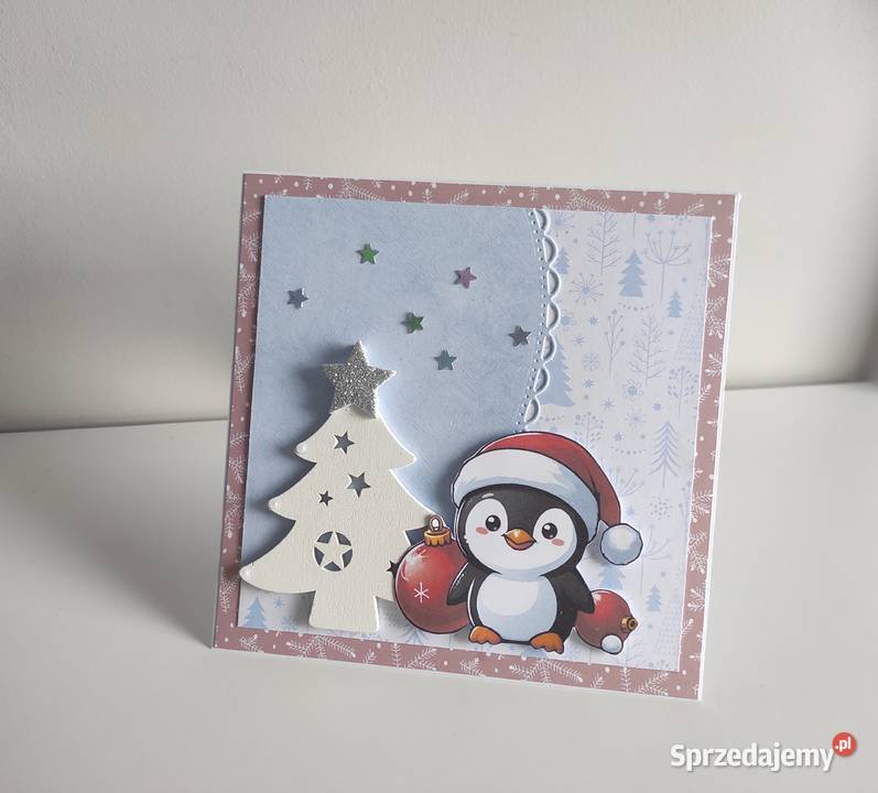 Kartka świąteczna ręcznie robiona na Boże Antyki, Sztuka, Kolekcje Łódź