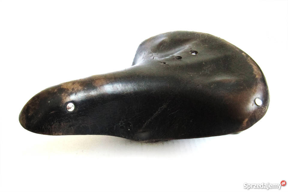 Stare skórzane siodełko rowerowe miejskie