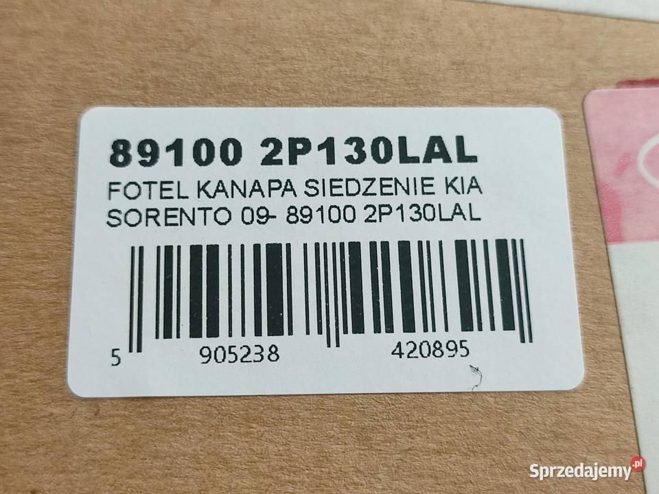 SIEDZENIE KANAPY LEWE KIA SORENTO 2009 NOWE