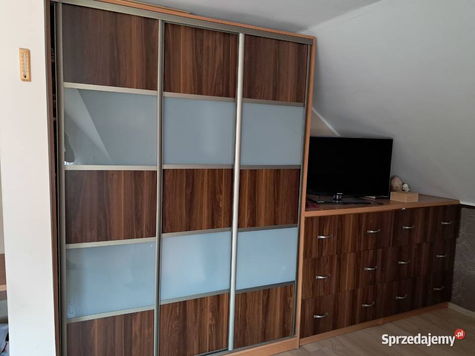 Zestaw szafa z komodą i biurkiem Wejherowo