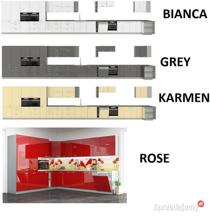MebleSzafki kuchenneKuchnia Karmen Grey Rose